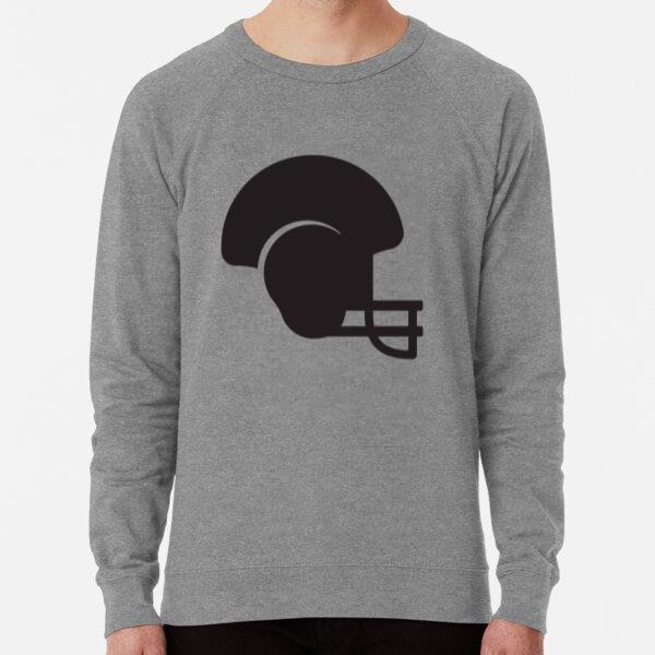 American Football Helmet Black Loose Fit Sweatshirt