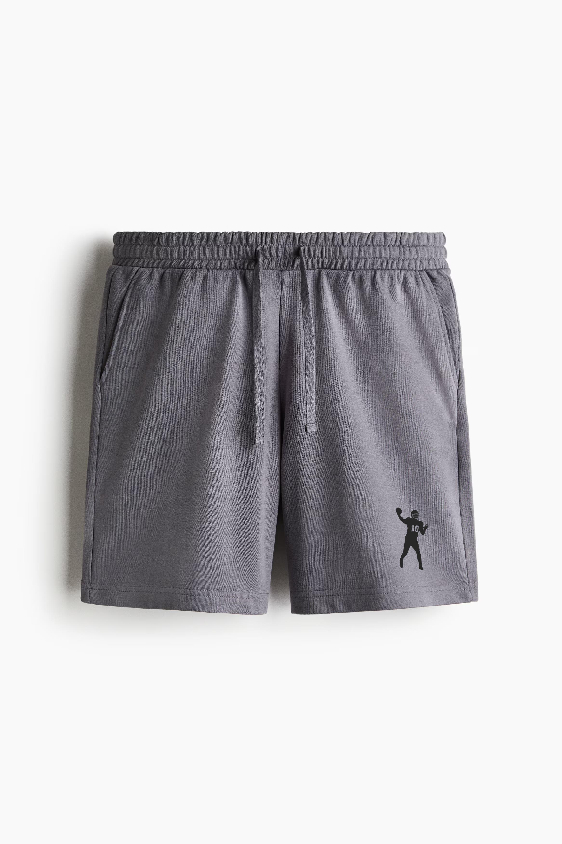 Rugby Player Throwing Silhouette Regular-Fit Canvas Shorts