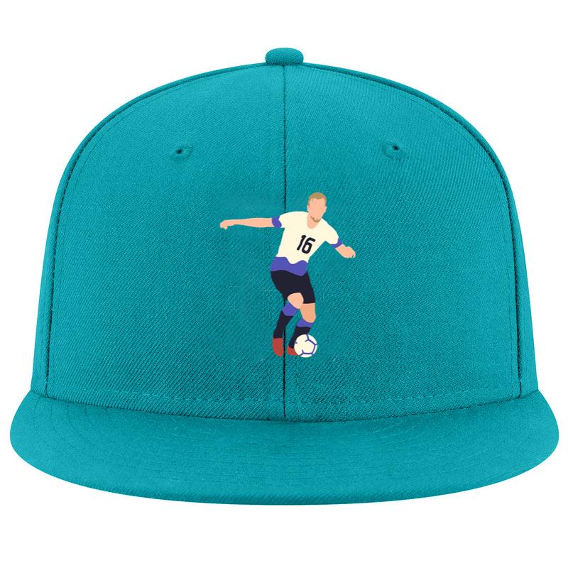 Soccer Player Playing Flat Snapback Hat 