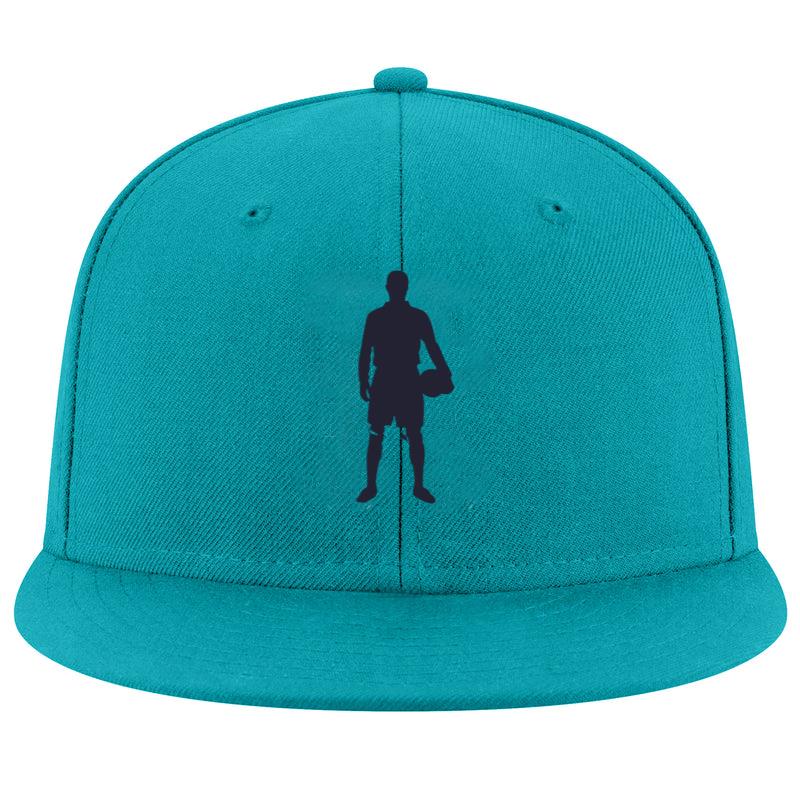 Soccer Player Standing Silhouette Snapback Hat 