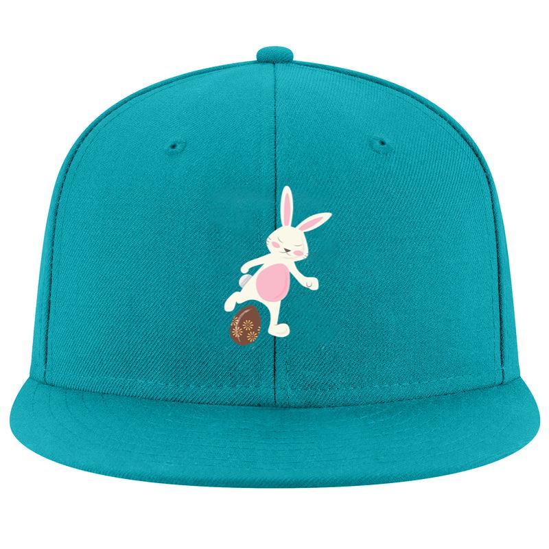 Soccer Rabbit Easter Egg Kick Snapback Hat 